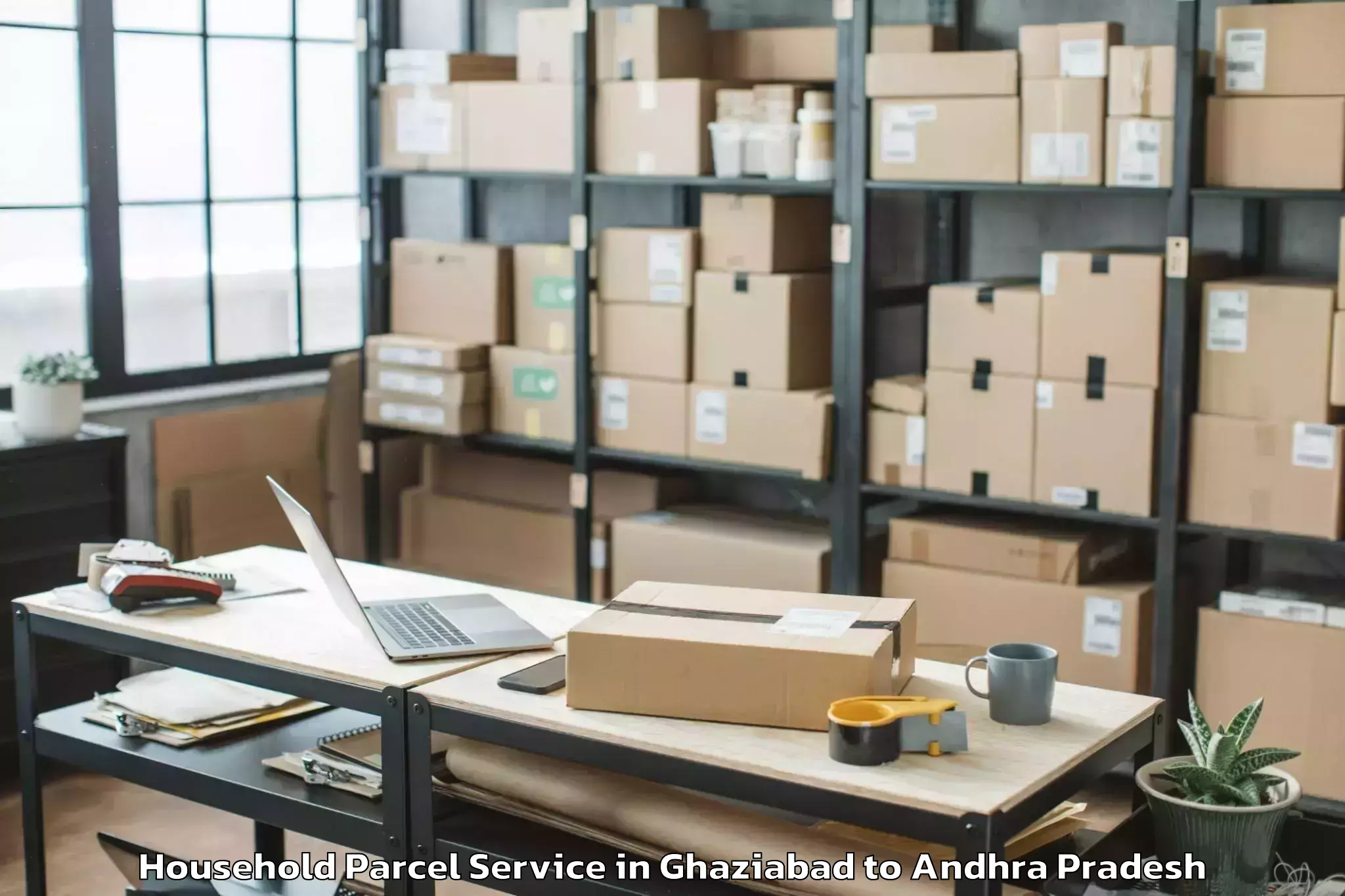 Hassle-Free Ghaziabad to Korukollu Household Parcel